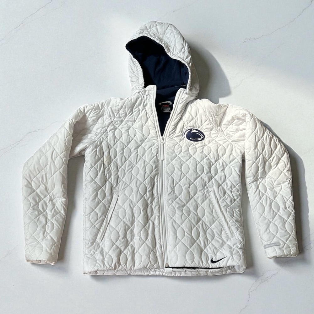 Penn State Nike Quilted White Coat